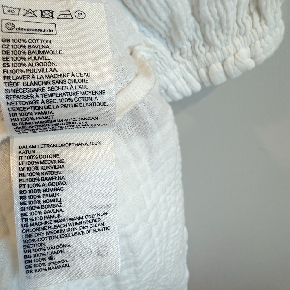 H&M White Cotton Long Sleeve Maxi Dress - Picture 12 of 12